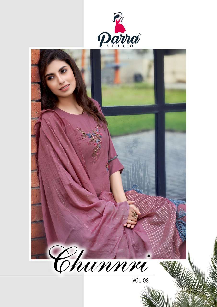 Parra Studio-Chunnri Vol 8-Maska-Masline-Khatli-Work-Kurti-Weaving-Border-Lace-Work-Dupatta-Poster